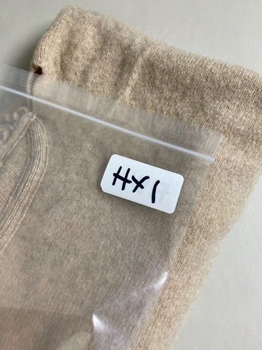 Faherty Colette Yack Merino wool Sweater size XS Beige Frayed Cap Short sleeves - Picture 7 of 14