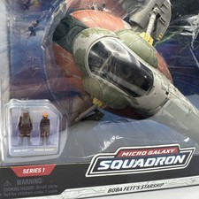 Star Wars Micro Galaxy Squadron Boba Fett's Starship  Launch Series 1 Slave 1 New