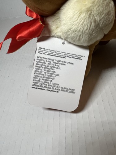 Neu Pokemon Eevee mit rotem Schleifenband 7 Zoll ultraweiches Weihnachten Plüschtier von Jazwares - Bild 7 von 10