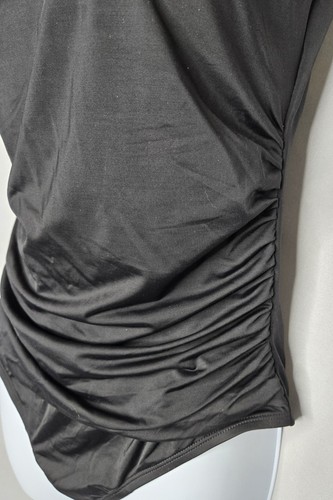 Hilor One Piece Swimsuits One Shoulder Swimwear Asymmetric Ruffle Monokinis 10   - Foto 2 di 9