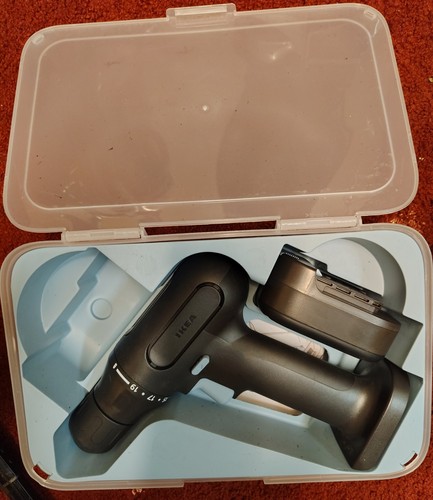 12V Screwdriver/ Drill, Charger, & Storage Case, IKEA Trixig, 10564211, New - Picture 1 of 6