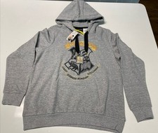Wizarding World of Harry Potter Hogwarts Gray Hoodie Womens 8-10 NWT