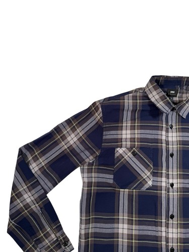 Edwin Men’s Blue Check Labour Long Sleeve Shirt - Size Medium - 第 6/11 張圖片