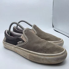 Vans Slip On Skate Shoes Mens Size 8 Gray Casual Walking School Outdoors