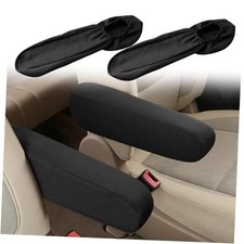 2PC Car Front Seat Armrest Covers,Universal Size Seat Arm Rest Black-2PC