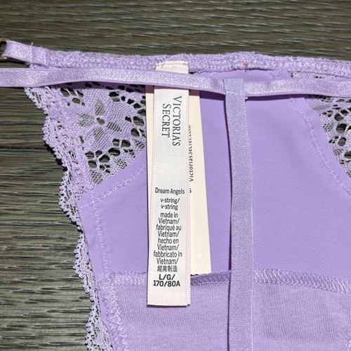 Victoria’s Secret Dream Angels Spitzenbesatz V-String verstellbar Höschen Größe Large - Bild 10 von 11