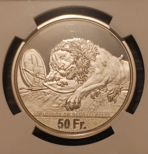 2021 Switzerland Swiss Shooting Festival Silver 50F Hab-112a NGC PF69 UCAM - Picture 4 of 4
