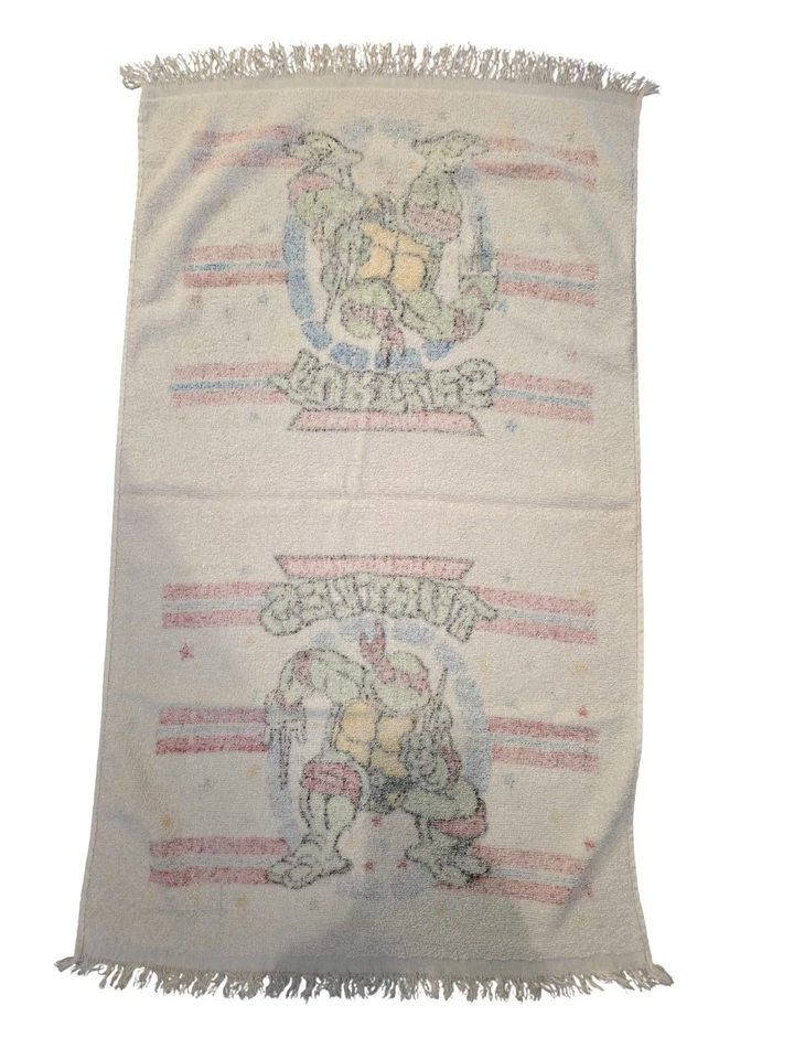 Vintage Teenage Mutant Ninja Turtles Cotton Fringed Kids Towel - Image 3 of 3