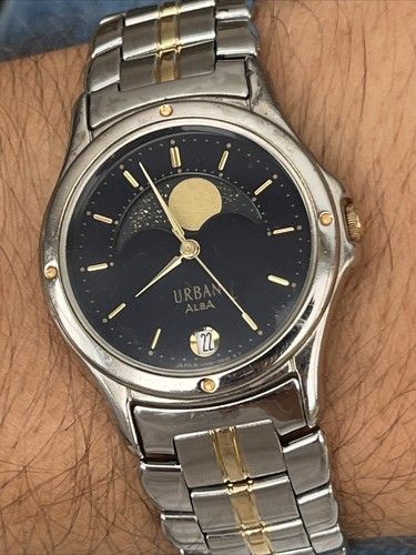 Stunning SEIKO ALBA Watch Urban V338-6B40 Moon Phase Unisex Watch! - Picture 14 of 22