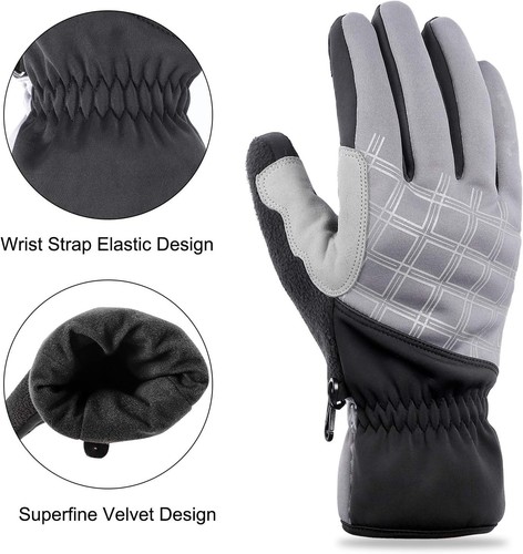 Winter Gloves,Cold Weather Windproof Waterproof Touchscreen Gloves (Size:L) - Foto 5 di 9