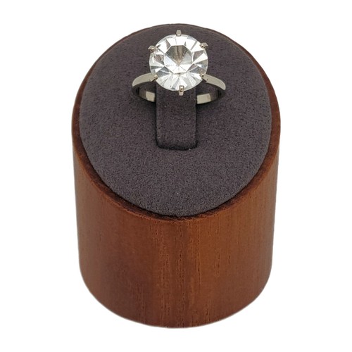 Statement-Ring 14 Karat Weißgold Weißtopas Größe 6,25 - Bild 4 von 9