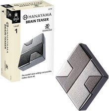  Diamond Hanayama Metal Brainteaser Puzzle Mensa Rated Level 1, for Ages 12 and