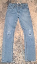Boy's Levi s Performance 510 Skinny Jeans 12reg Med Wash Distressed Adj. Waist