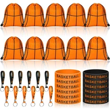 34 Pack Ball Party Favors Set Includes 10 Pcs Ball Drawstring Party Favor Bags