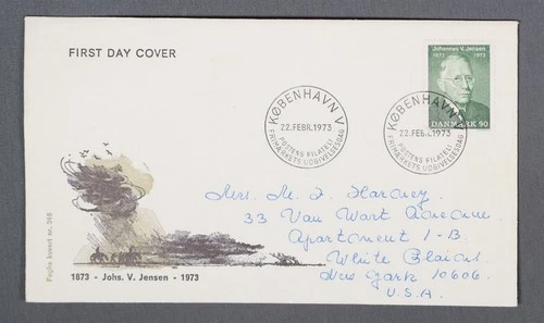 Mayfairstamps Denmark FDC 1973 Johannes V Jensen First Day Cover aax_09385