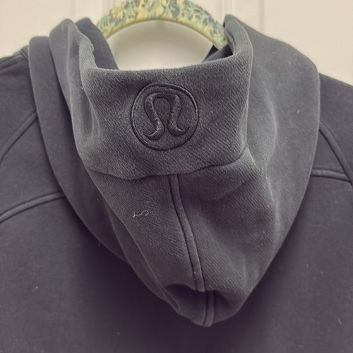 Felpa con cappuccio e zip intera oversize Scuba tasche Lululemon nera XL/XXL 16-20 trendy - Foto 5 di 10