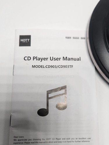 HOTT CD903TF Portable CD Player with Bluetooth + FM Transmitter - Tested  - Bild 13 von 16