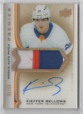 2020-21 Upper Deck Premier Acetate Rookie Auto Patch Gold KIEFFER BELLOWS /65