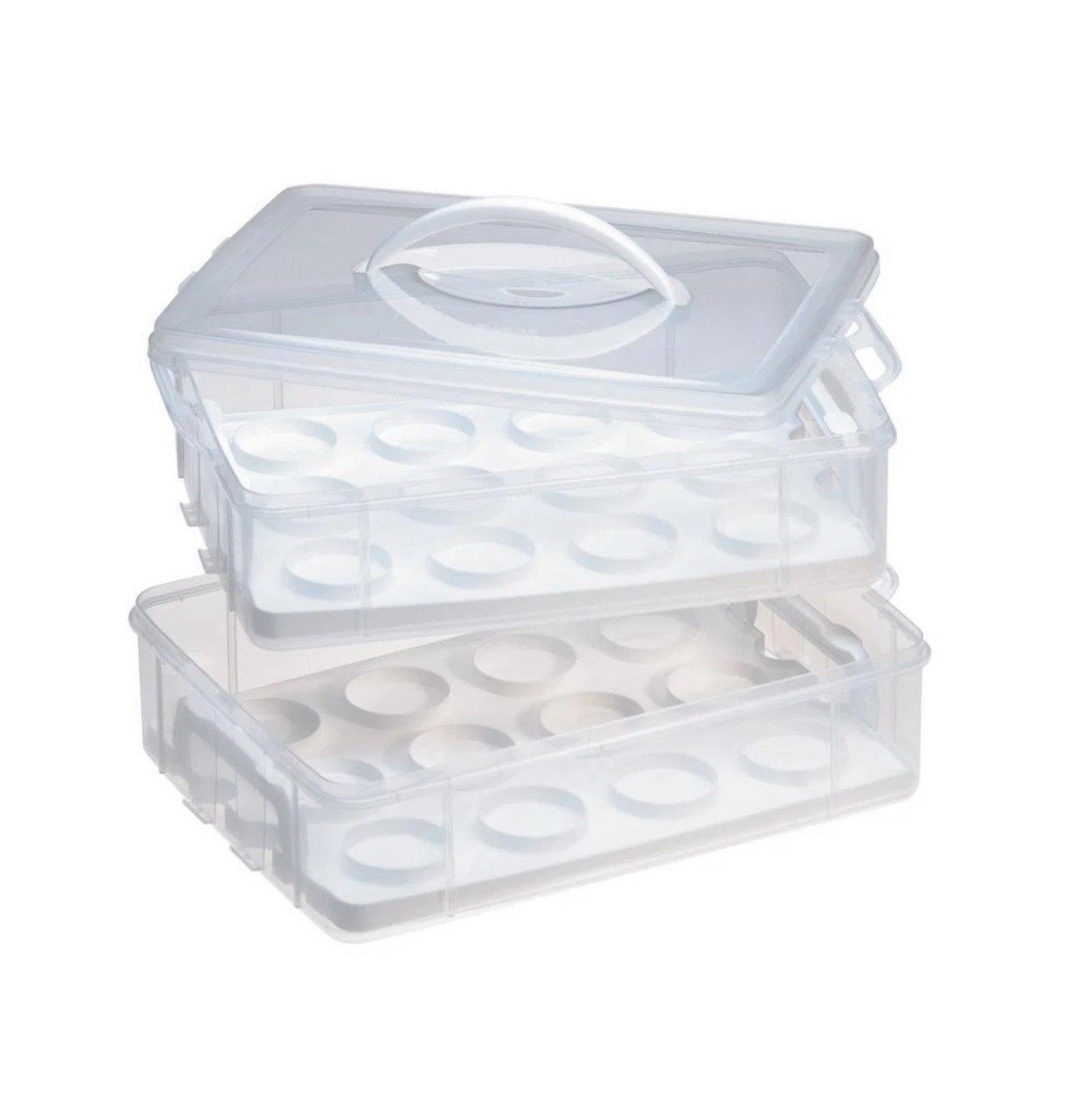 Snapware Layer Cupcake Cake Cookies Carrier Buffet Display Trays Hors d'oeuvres