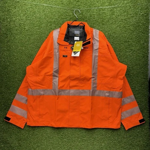 Gore Pyrad FR Rated Waterproof Gortex Hi Viz Linemans Jacket Mens XL Orange - product listing photo