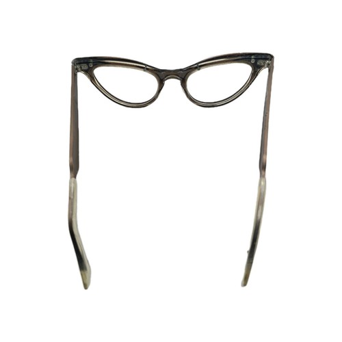 1950s/60s Vintage Fancy Bronze Colour and Plastic Glasses CAT EYE FRAMES - Picture 16 of 21
