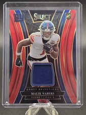 2024 Panini Select - Draft Selection Memorabilia Malik Nabers #DSM-MNS Red Prizm