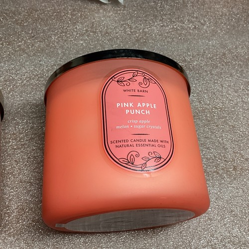 2 Bath & Body Works Candles Not Used Bubbly Rose Pink Apple Punch - Picture 3 of 7