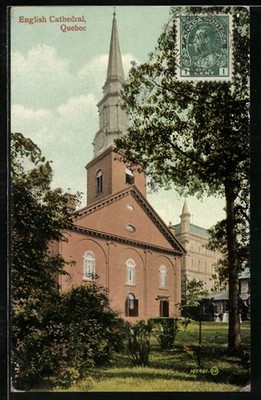 Quebec, English Cathedral, Ansichtskarte 1913 