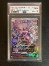 2019 Pokemon SM Black Star Promo Mewtwo GX SM196 PSA 9 Mint!