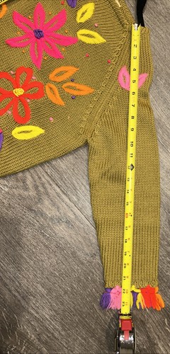 RARE HTF 60s Vtg Phil Rose California BoHo Fringe Sweater 100% Wool Hippie Retro - Picture 6 of 7