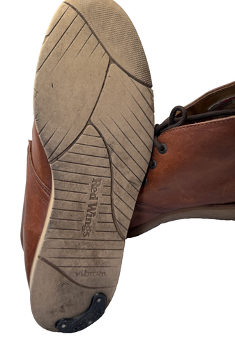 Botas Chukka Red Wing 595 Marrón Hombre Talla 14 D Hechas en EE. UU. Suela Vibram Trabajo - Imagen 11 de 12