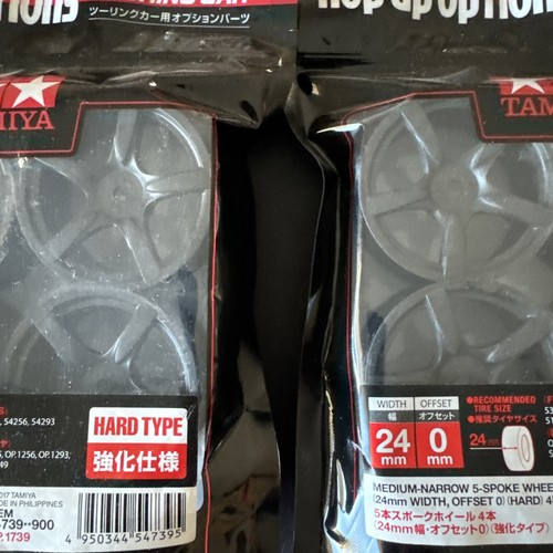 Tamiya 54739 OP1739 Medium Narrow 5 Spoke Wheels 24mm1/10 Touring x 2 packages - Picture 4 of 5