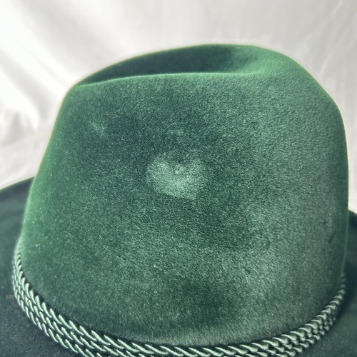 Trachtengeschäft Ernst Licht Miesbacher Hat Green Velour Rope Band West Germany - Picture 4 of 11