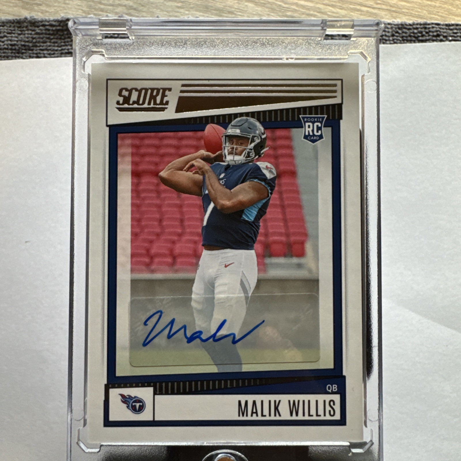 Malik Willis 2022 Panini Score Rookie Auto Card No. 305