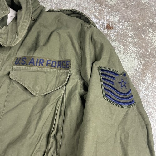 Vintage M-65 Jacket Field Coat US Military OG 107 Alpha Industries Size M Short - Picture 6 of 11