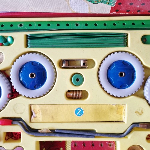 Vintage 1963 Meccano Outfit # 7 Set Double Tray Original - Picture 13 of 24
