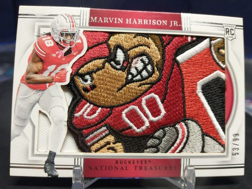 2024 Panini National Treasures MARVIN HARRISON JR Jumbo Brutus Patch* READ🔥 - Picture 5 of 10
