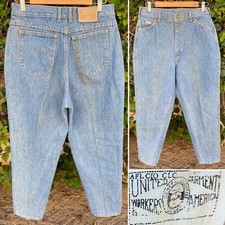 Vintage Lee Riders Jeans Union Made In USA Size 14 Reg 30.5 in Waist Tapered Leg
