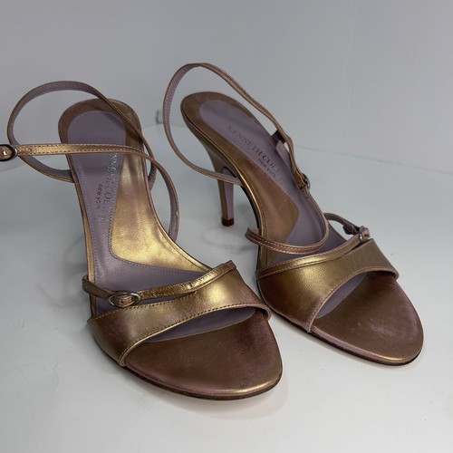Kenneth Cole New York Spain Women's Pink Gold Ankle Strap Strappy Heels Size 6 - Bild 7 von 9