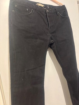 Burberry mens jeans vintage black slim cut salvage