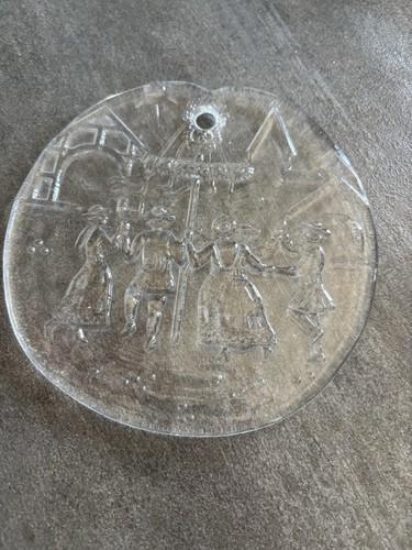 Glasplatte, Fensterbild, Maibaum, Tanz In Den Mai, Vintage  - Bild 4 von 4