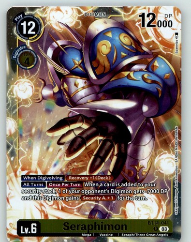Seraphimon [Regionals Champion Foil] #BT14-041 Digimon Blast Ace card