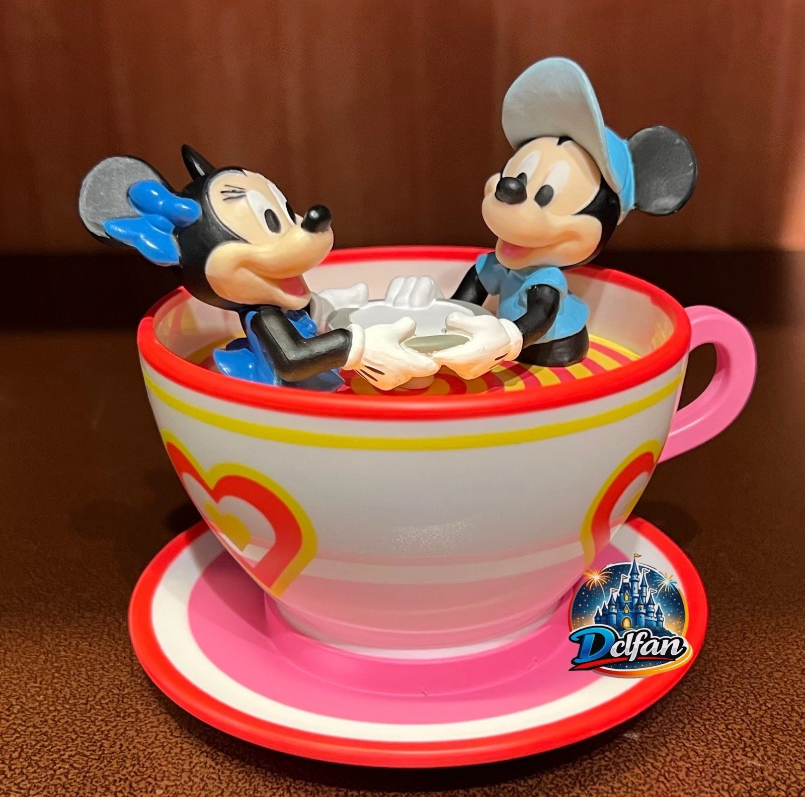 Disney Parks WDW Most Magical Day Ever Mickey & Minnie Teacup Pullback Toy NEW