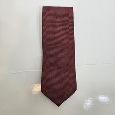 MICHAEL KORS Men's 100 Silk Tie  Burgundy  Micro Dot - 3.5"