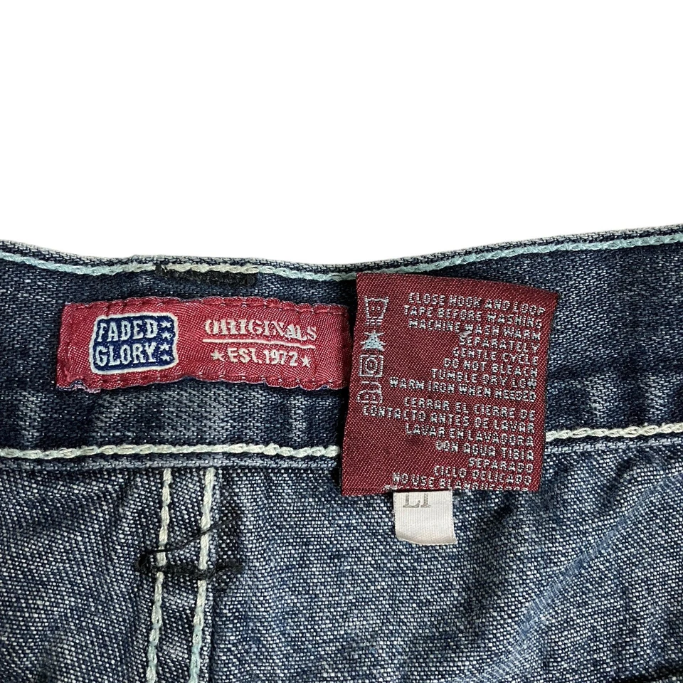 Vintage Y2K Faded Glory Cargo Jeans Mens 40x30 Loose Baggy Skater Streetwear - Image 4 of 4