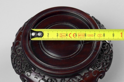 Antique 19h Century Three Chinese Carved Wood Display Bases Stand - Picture 4 of 19