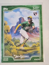 2025 Topps Bob Ross The Joy of Baseball Jacob Wilson RC Sap Green 41/75