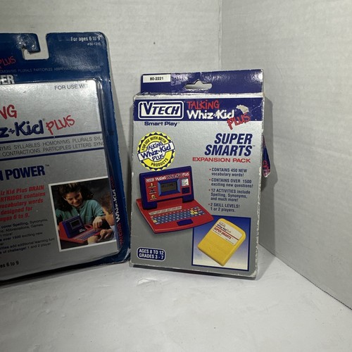 VTech Talking Whiz Kid Plus Vintage (1990) Educational Toy With Expansions - Picture 4 of 11