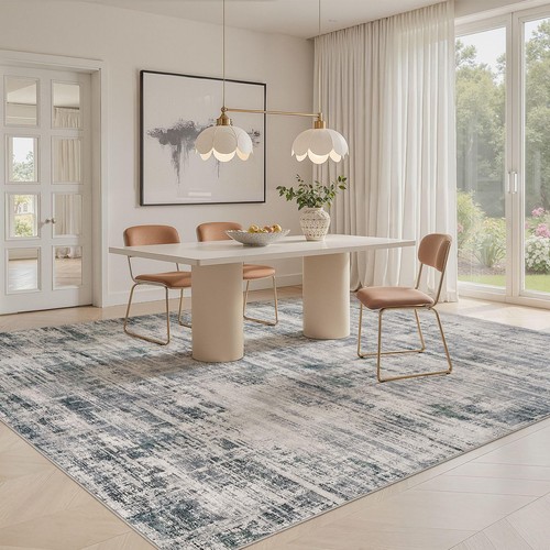 Area Rug for Living Room: 5x7 Washable Neutral Abstract Modern Soft Rugs Non ... - Picture 3 of 9