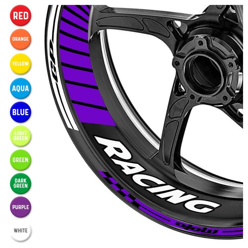 GP04 Gloss Purple Decal Wheel Stickers For Honda CBF650 14 15 16 17 18 19 20 -MC - Picture 2 of 10
